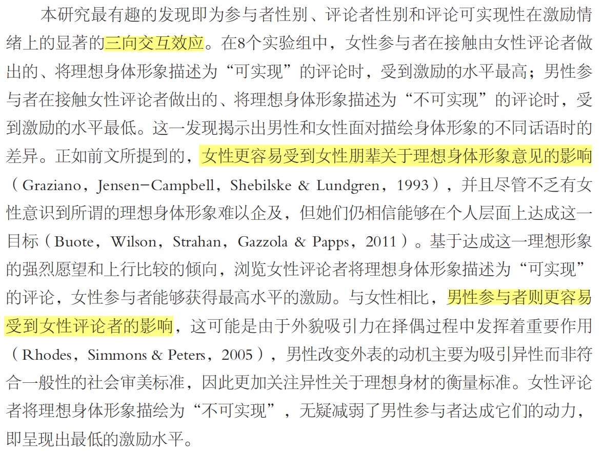 “她/他这个身材很难练出来!”:谁更在乎社交媒体上身体图片的评论