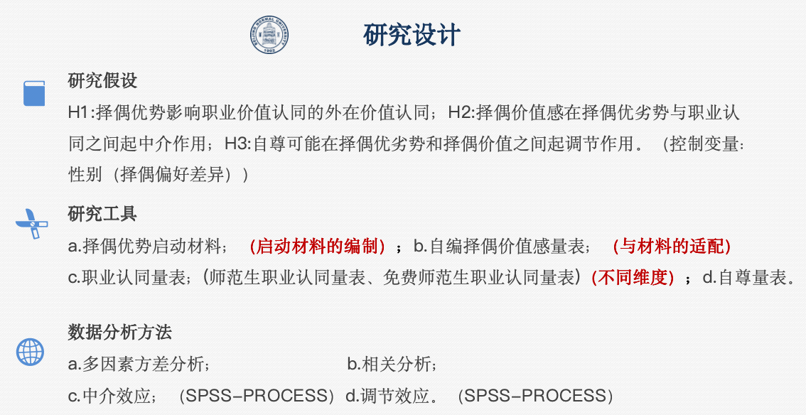 《择偶优劣势对师范大学生教师职业认同的影响:择偶价值感的中介及自尊的调节作用》量化研究分享