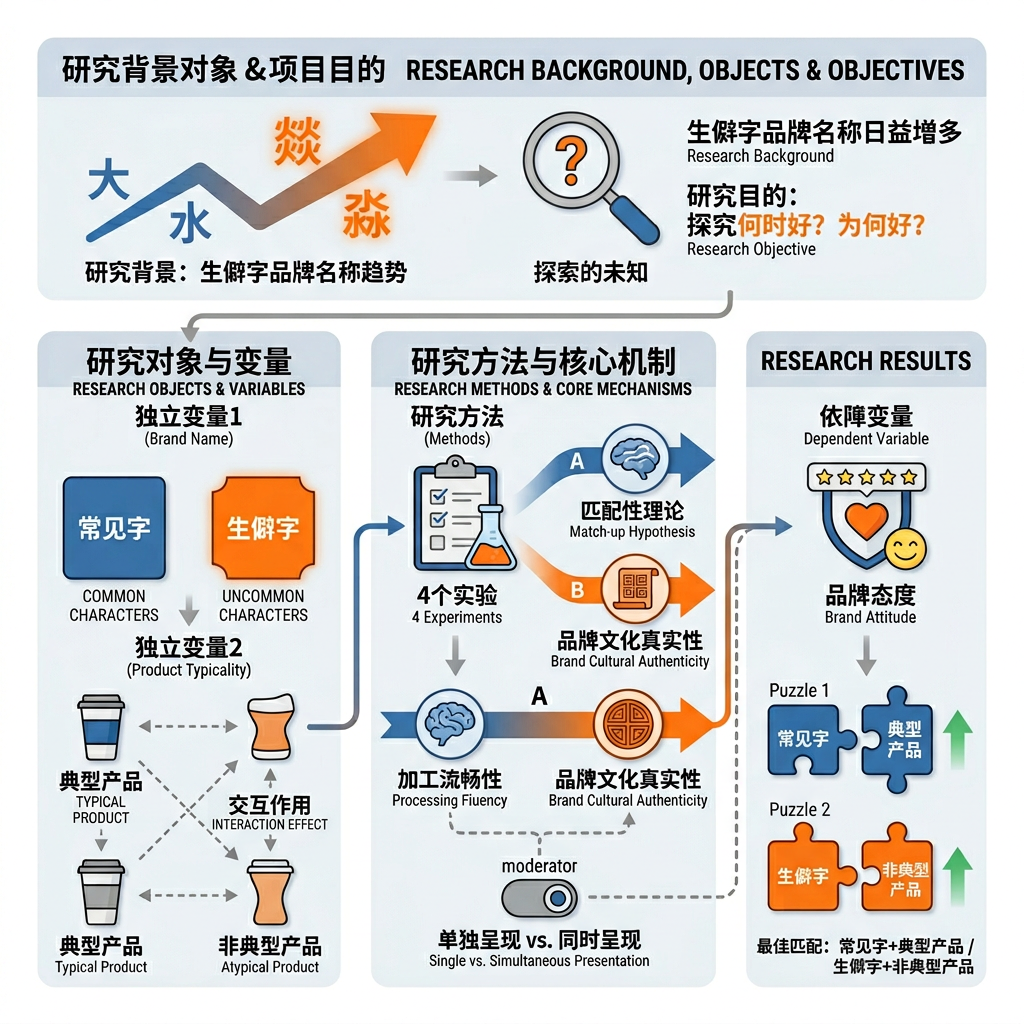 生僻字品牌名称的效果研究：何时好？为何好？