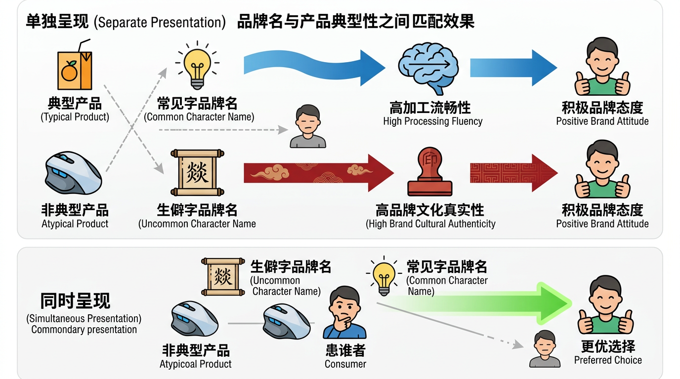 生僻字品牌名称的效果研究：何时好？为何好？