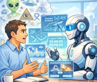 AI 才是辟谣高手？顺着你的证据聊，顽固阴谋论也能破