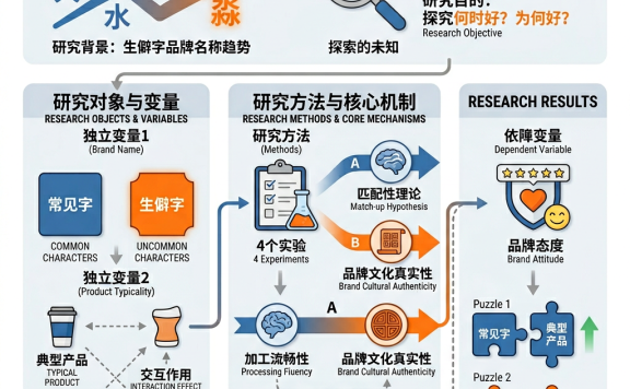 生僻字品牌名称的效果研究：何时好？为何好？