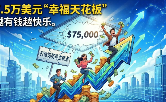 7.5万美元的“幸福天花板”碎了？这篇研究告诉你：钱，真的越变越多越快乐。